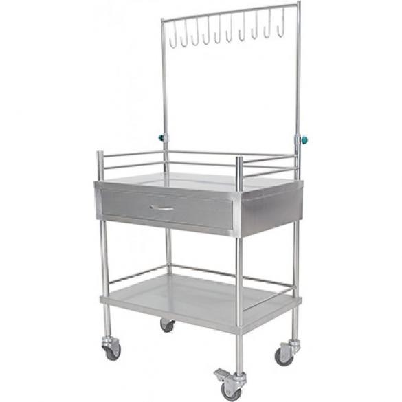 Stainless Steel Infusion Treatment Trolley CM-SM-004